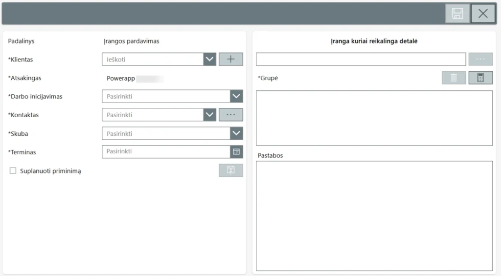 Power Apps Galia: Mini CRM Sistemos Sukūrimas ir Verslo Procesų Optimizavimas 🚀 4 Power Apps Galia: Mini CRM Sistemos Sukūrimas ir Verslo Procesų Optimizavimas