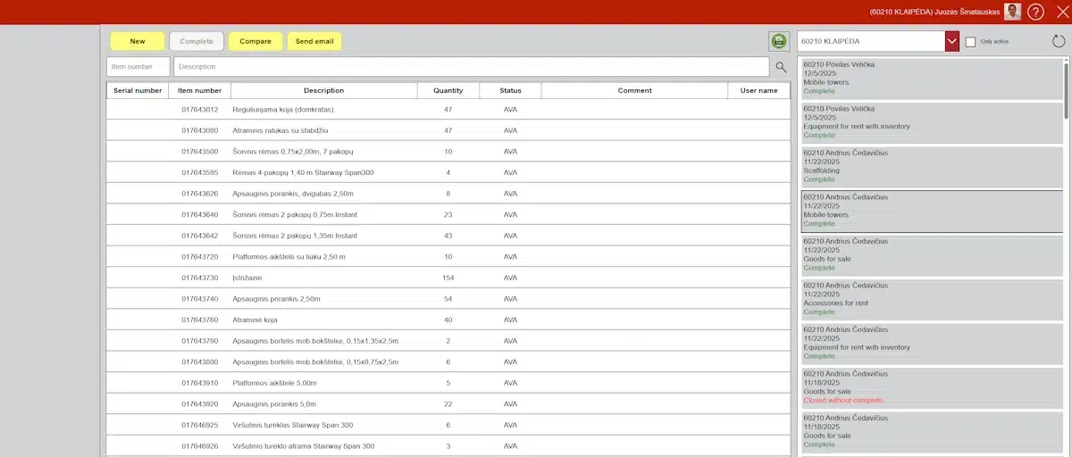 Sprendimai 8 sprendimai, Specialus inventorizacijos įrankis