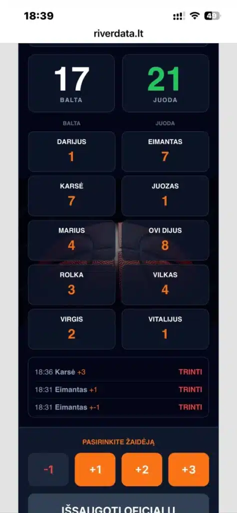 Paneigiame mitą „batsiuvys be batų“: kaip per laisvalaikį suvaibinom sporto progeles 🏀⚽ 1 progele, programėlė, Krepšinio progrmėlė